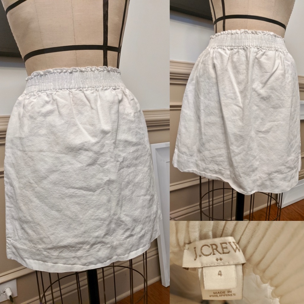 J. Crew knee length linen skirt